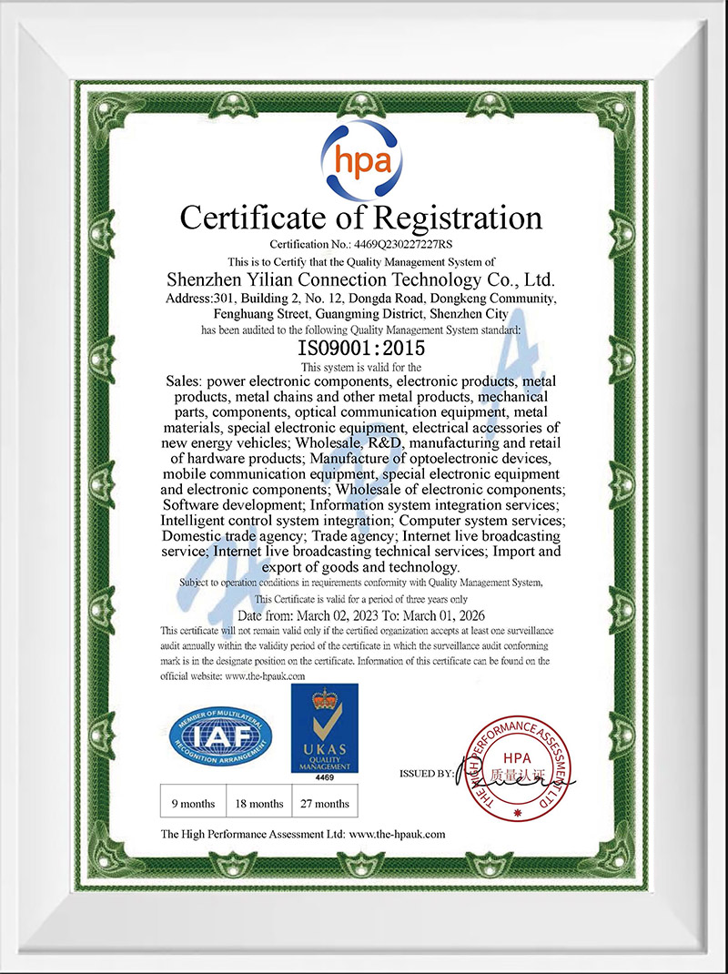 ISO9001 certificate